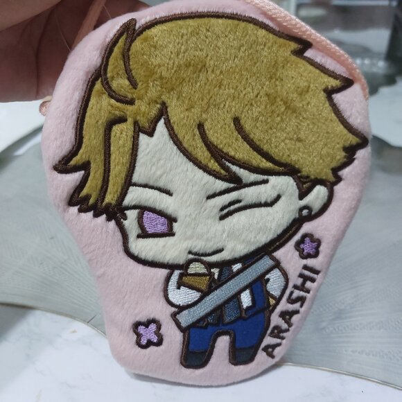 Soft Plushy ARASHI Anime Bag Long String Style Cute Practical Zippered Pouch - Picture 1 of 7